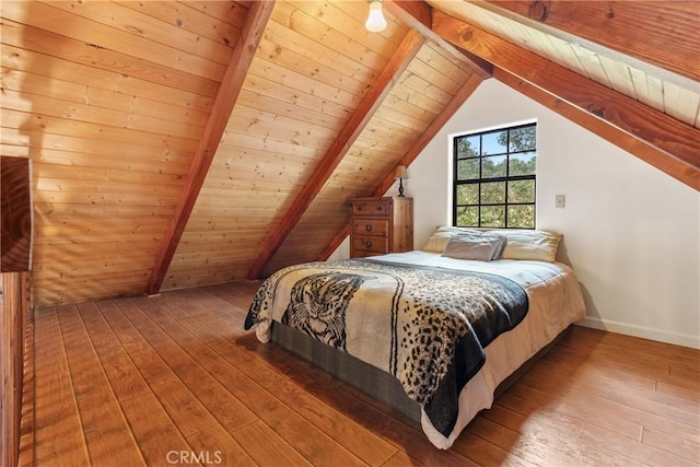 13155 San Antonio Rd, Atascadero, CA 93422 - bedroom with hardwood / wood-style flooring, wooden ceiling, and baseboards