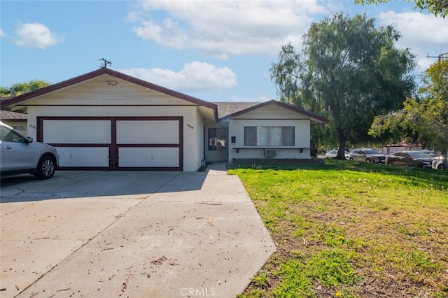 1924 Royalty Dr, Pomona, CA 91767 - ranch-style house with a garage, concrete driveway, and a front yard