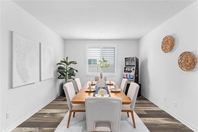 11636 Wandering Way, Corona, CA 92883 - dining space featuring dark wood-style floors and baseboards