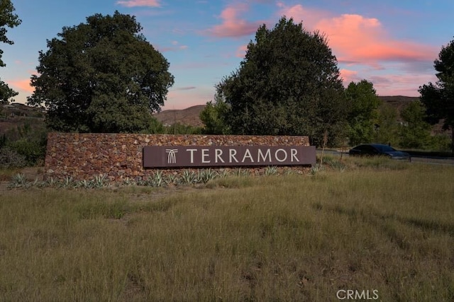 view of community sign