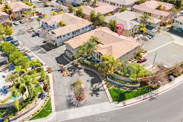 aerial view with a residential view