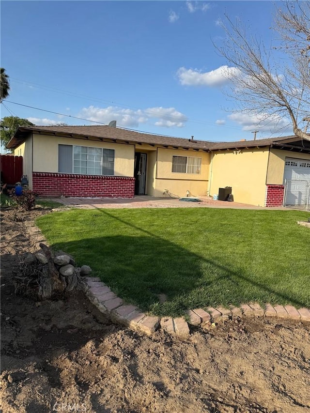 3816 Phaffle Dr, Bakersfield, CA 93309 - back of property featuring brick siding and stucco siding