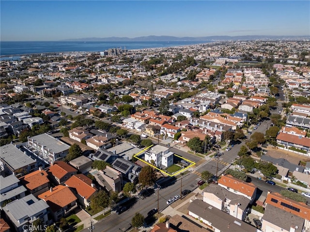 201 S Juanita Ave, Redondo Beach, CA 90277 - aerial overview of property's location with a water and mountain view