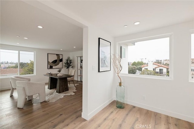 201 S Juanita Ave, Redondo Beach, CA 90277 - hall featuring light wood-style floors and recessed lighting