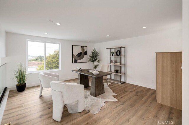 201 S Juanita Ave, Redondo Beach, CA 90277 - dining room featuring recessed lighting and light wood-style floors