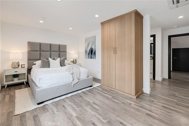 201 S Juanita Ave, Redondo Beach, CA 90277 - bedroom featuring light wood-style flooring and recessed lighting