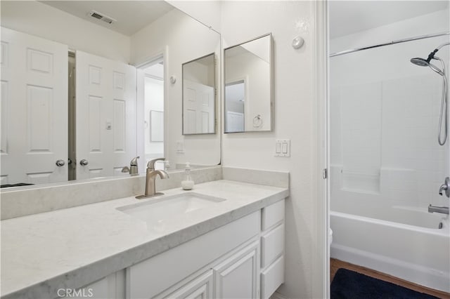 45924 Via Ln, Colorada, Temecula, CA 92592 - bathroom with vanity, toilet, and bathtub / shower combination