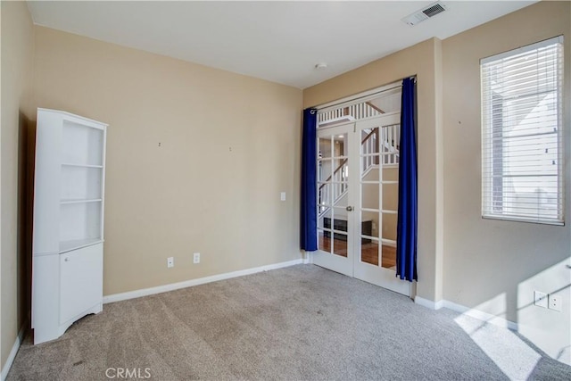 45924 Via Ln, Colorada, Temecula, CA 92592 - carpeted spare room with french doors and baseboards