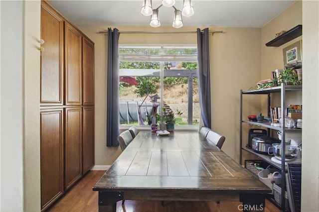 45924 Via Ln, Colorada, Temecula, CA 92592 - dining area with a chandelier and wood finished floors