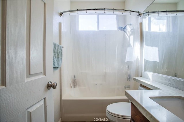 45924 Via Ln, Colorada, Temecula, CA 92592 - full bathroom with vanity, shower / bath combo, and toilet
