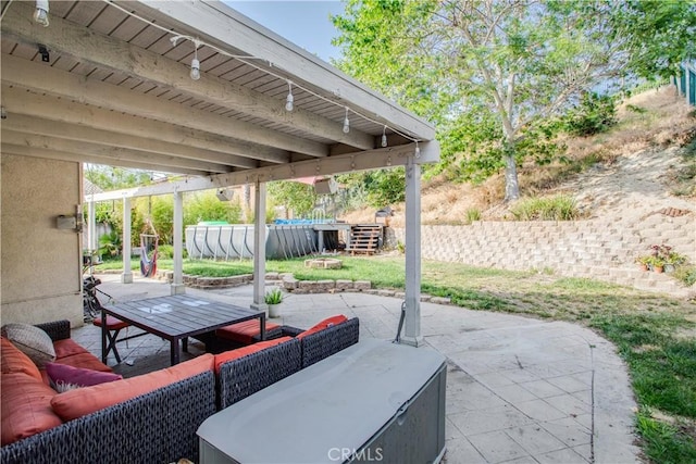 45924 Via Ln, Colorada, Temecula, CA 92592 - view of patio / terrace featuring an outdoor pool and outdoor lounge area