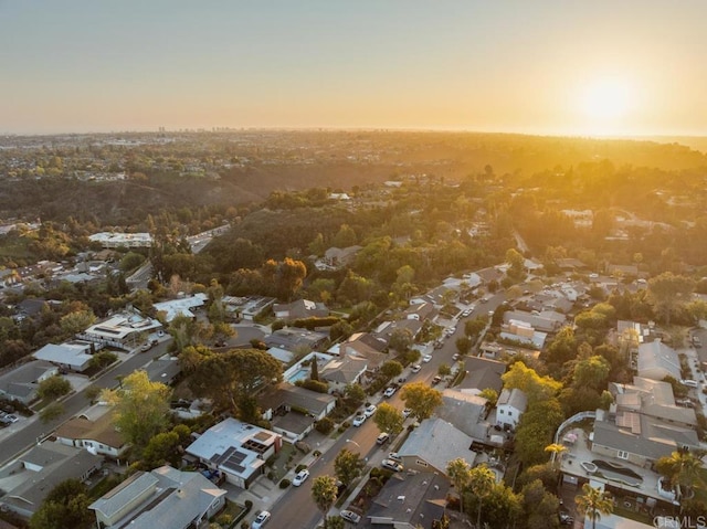 5171 College Gardens Ct, San Diego, CA 92115 - aerial view at dusk of a residential view