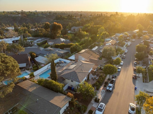 5171 College Gardens Ct, San Diego, CA 92115 - aerial view at dusk of a residential view