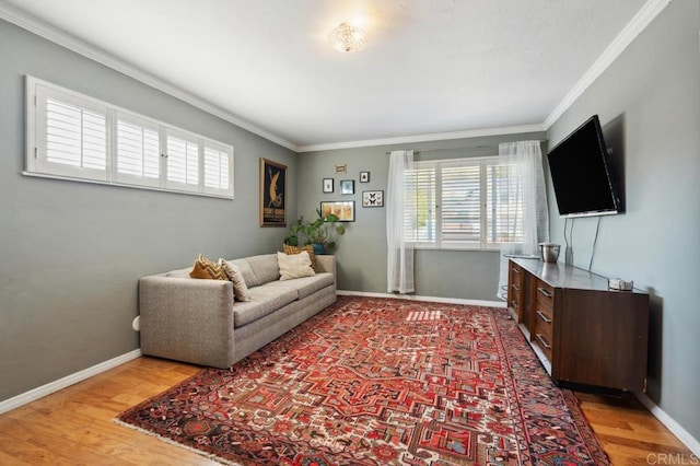 5171 College Gardens Ct, San Diego, CA 92115 - living area featuring crown molding and wood finished floors