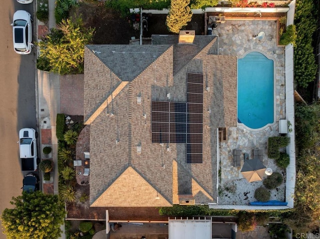 5171 College Gardens Ct, San Diego, CA 92115 - aerial view of property and surrounding area with a pool area