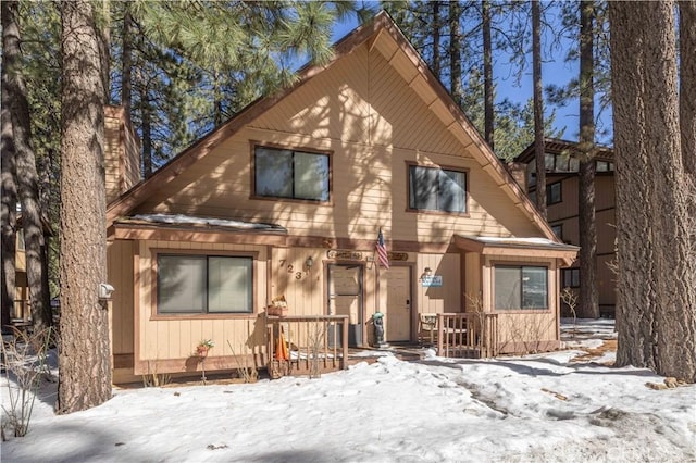 723 Summit Blvd, Big Bear Lake, CA 92315 - chalet / cabin featuring covered porch