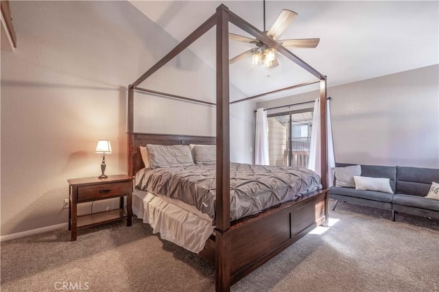 723 Summit Blvd, Big Bear Lake, CA 92315 - bedroom with ceiling fan, carpet flooring, and baseboards