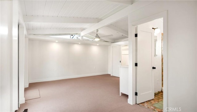 3317 Lees Ave, Long Beach, CA 90808 - unfurnished room featuring carpet flooring, a ceiling fan, and baseboards