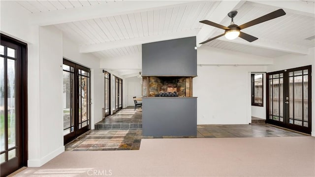 3317 Lees Ave, Long Beach, CA 90808 - foyer entrance featuring french doors, healthy amount of natural light, and a ceiling fan