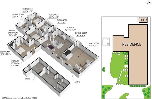 3317 Lees Ave, Long Beach, CA 90808 - room layout