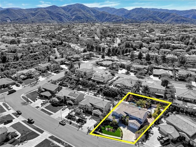 1610 Via Roma Cir, Corona, CA 92881 - birds eye view of property with a residential view and a mountain view