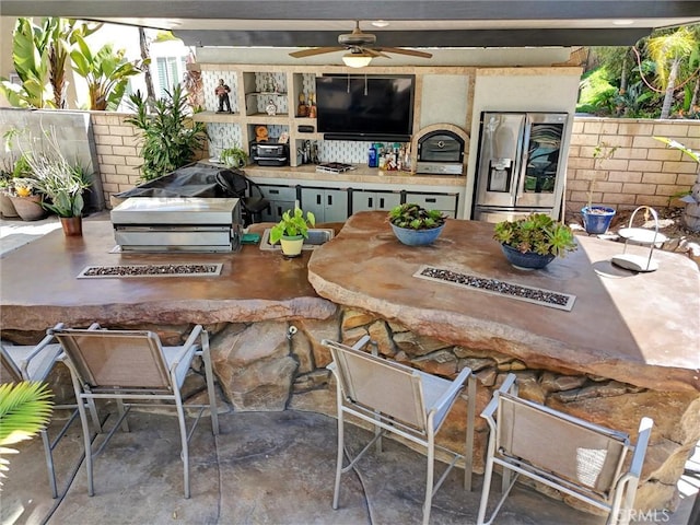 1610 Via Roma Cir, Corona, CA 92881 - view of patio with ceiling fan