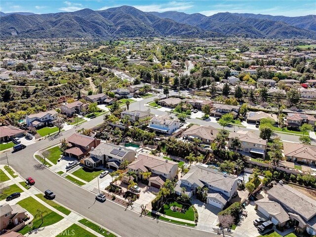 1610 Via Roma Cir, Corona, CA 92881 - aerial view with a mountain view and a residential view