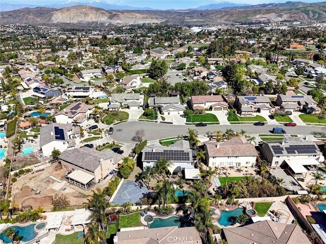 1610 Via Roma Cir, Corona, CA 92881 - drone / aerial view featuring a mountain view and a residential view