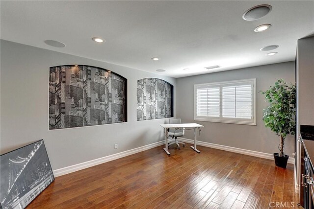 1610 Via Roma Cir, Corona, CA 92881 - office with wood finished floors and recessed lighting