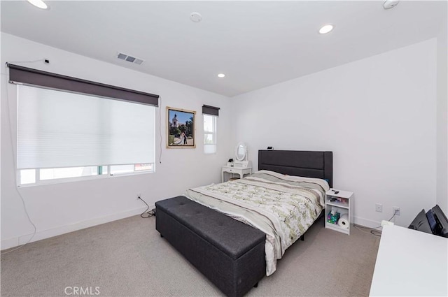 14161 Olivia Ct, La Mirada, CA 90638 - carpeted bedroom featuring recessed lighting, visible vents, and baseboards
