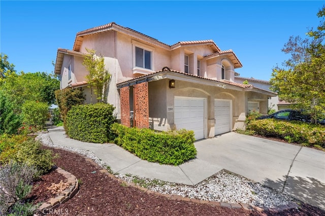 11891 Ramsdell Ct, San Diego, CA 92131 - mediterranean / spanish home with concrete driveway, stucco siding, and a tiled roof