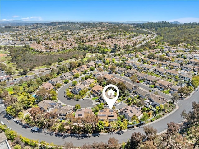 11891 Ramsdell Ct, San Diego, CA 92131 - drone / aerial view featuring a residential view and a mountain view