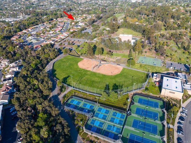 birds eye view of property