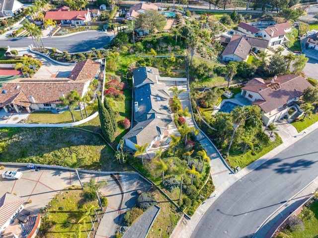 drone / aerial view with a residential view