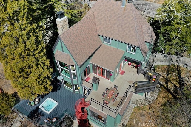 28019 N Shore Rd, Lake Arrowhead, CA 92352 - view from above of property