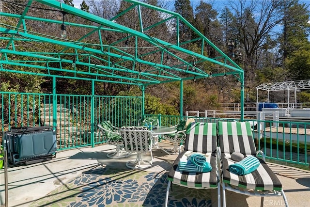 28019 N Shore Rd, Lake Arrowhead, CA 92352 - view of patio with view of scattered trees
