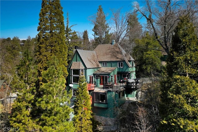 28019 N Shore Rd, Lake Arrowhead, CA 92352 - rear view of house