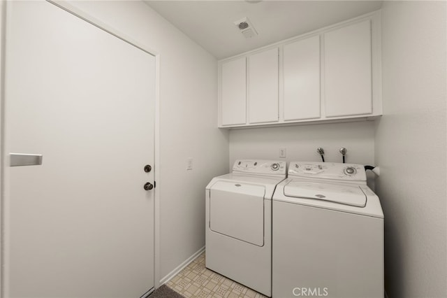 1021 Pebble Beach Dr, Upland, CA 91784 - washroom with cabinet space, washing machine and dryer, and light flooring