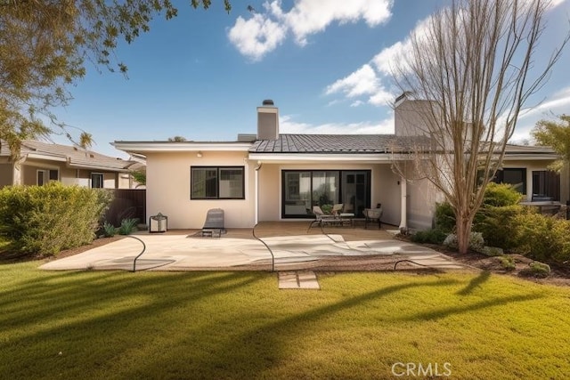 1021 Pebble Beach Dr, Upland, CA 91784 - back of house with a patio, stucco siding, and a chimney