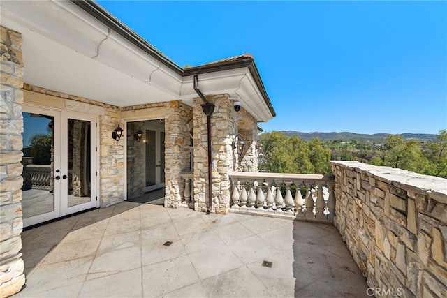 6 Via Presea, Coto De Caza, CA 92679 - view of patio featuring french doors and a mountain view