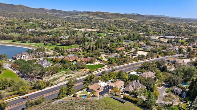 6 Via Presea, Coto De Caza, CA 92679 - aerial view of property's location with nearby suburban area and a water and mountain view