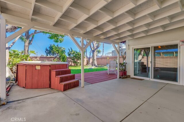 view of patio / terrace with a fenced backyard