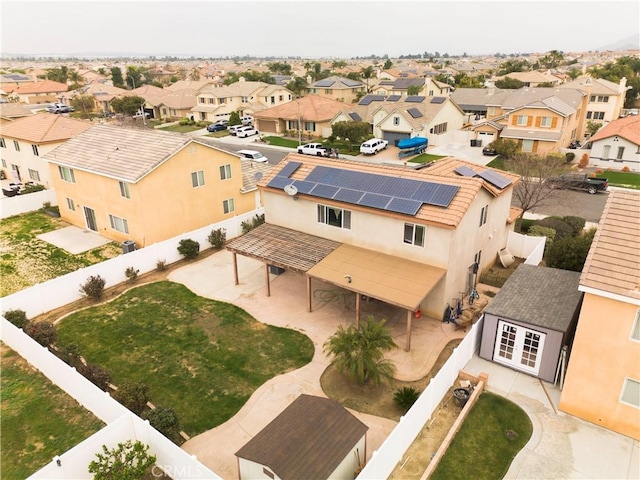 bird's eye view featuring a residential view