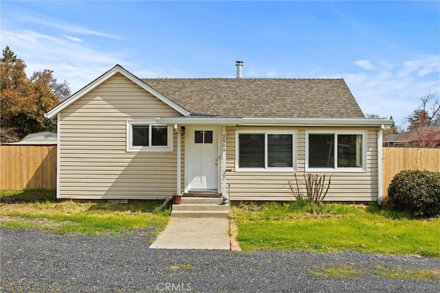 2909 Carlene Pl, Chico, CA 95973 - bungalow-style house featuring fence, entry steps, and a shingled roof