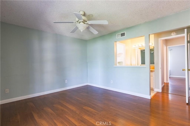 7320 Ramona Ave, Rancho Cucamonga, CA 91730 - spare room featuring ceiling fan, wood finished floors, a textured ceiling, and baseboards
