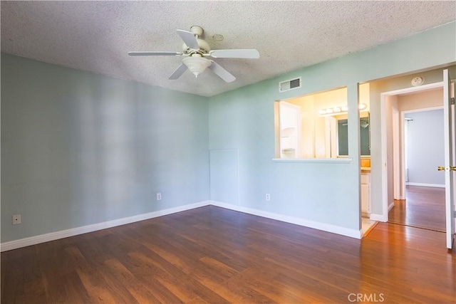 7320 Ramona Ave, Rancho Cucamonga, CA 91730 - spare room with a ceiling fan, wood finished floors, a textured ceiling, and a smoke detector