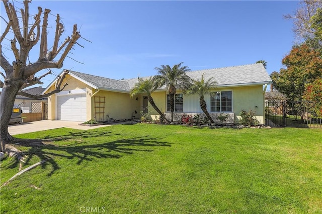 7320 Ramona Ave, Rancho Cucamonga, CA 91730 - ranch-style home featuring concrete driveway, a garage, and stucco siding