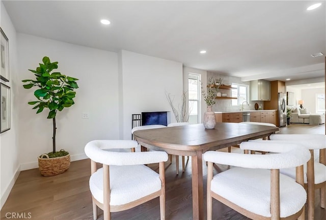 5039 W 135th St, Hawthorne, CA 90250 - dining space featuring light wood-type flooring and recessed lighting