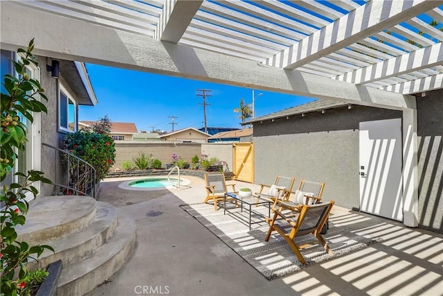 5039 W 135th St, Hawthorne, CA 90250 - fenced backyard featuring a hot tub and a patio area