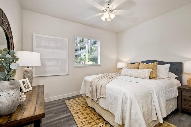 3184 Toopal Dr, Oceanside, CA 92058 - bedroom with dark wood-style floors and a ceiling fan